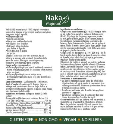 Naka Vital Greens Essential Green Nutrients Featuring Chlorophyll Aloe Vera Ginseng Ginkgo Biloba Super Food Complex and 15 Vegetable Juice Extract Mint Flavour Made in Canada (900ml) - Buy Online on GoSupps.com