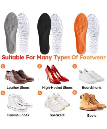 Revolutionary 4D Cloud Technology Orthopedic Insoles - Accurate .Ct12 for Men & Women | Comfort & Support in Black - Buy Online on GoSupps.com