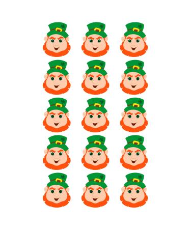 15 x Leprechaun Face Edible Wafer or Icing Cupcake Toppers Fun Themed Party Cake Decorations Perfect For Brownies Cookies Muffins & More! (Edible Wafer Card)