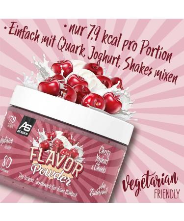 All Stars Cherry Yoghurt Flavor Powder & Chunks | 240g Can | Enhance Food & Drinks - International Shipping Available - Buy Online on GoSupps.com