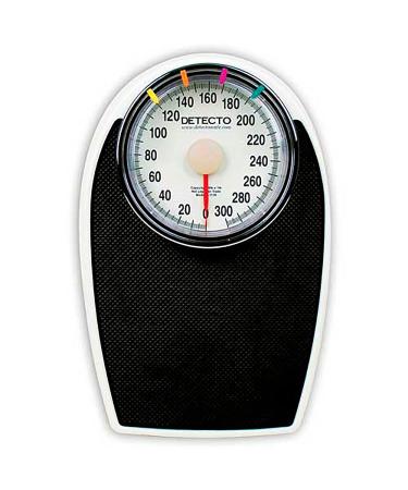 Detecto Bathroom Scale 330lb x 1lb Low Profile 11-1/4" x 11-34" Platform W/Non-Skid Mat, D-1130