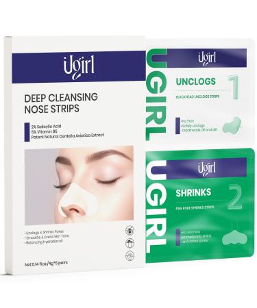 Blackhead Remover Strip and Pore Shrinking Strip Set - Clean Beauty for All Skin Types 5 Pairs