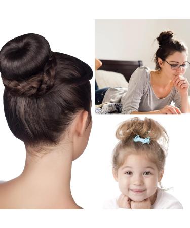 VEGCOO 6-Piece Donut Bun Maker Set - Hair Styling Aid Nylon Hair Ties Cream White - Perfect for Effortless Hairstyles - Buy Online on GoSupps.com