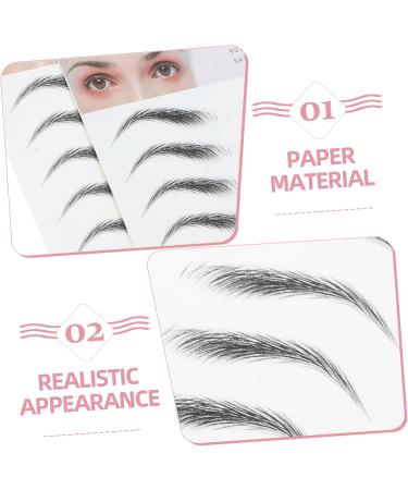 Beavorty Realistic Eyebrow Tattoos 4 pcs 3d eyebrow stickers makeup stickers ladies suits make up kit fake eyebrow artificial Shaper 4d Eyebrow Stencils 1 count (Pack of 1) Blackx2pcs - Buy Online on GoSupps.com