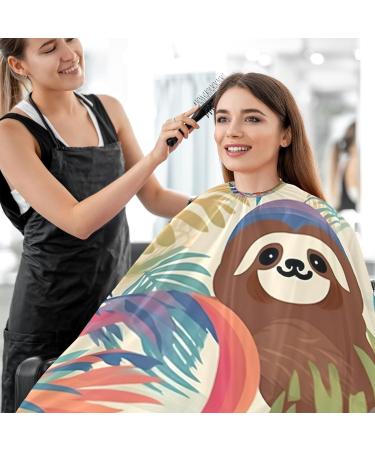 Kigai Sloth Palm Barber Cape | Professional Waterproof Hair Cutting Cape for Men & Women | Adjustable Snap Closure Hairdressing Cape - Buy Online on GoSupps.com
