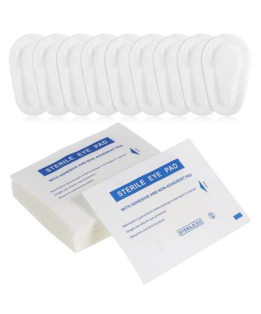 LALAFINA 20Pcs Sterile Nonwoven Eye Pads Breathable Eye Patches Soft Medical Self- Adhesive Nonwoven Wound Dressings for Adults Random Color