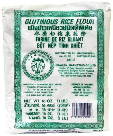 Glutinous Rice Flour Erawan THP (2 Pack) 1 Pound (Pack of 2)