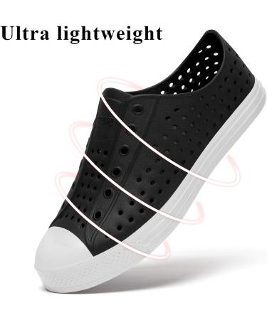 SAGUARO Lightweight Garden Clogs Water Shoes - Black/White - Size 9.5 Women/7.5 Men - Buy Online on GoSupps.com