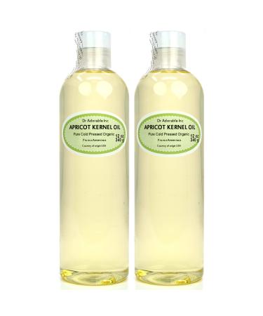 Dr Adorable - 24 Oz - Apricot Kernel Oil - 100% Pure Natural Organic Cold Pressed (2 of 12 Oz Bottles)