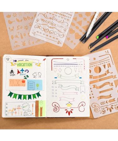30 PCS Planner Stencils for Bullet Journal, Scrapbooking, Drawing - 4x7 Inch Diary Template - Buy Online on GoSupps.com
