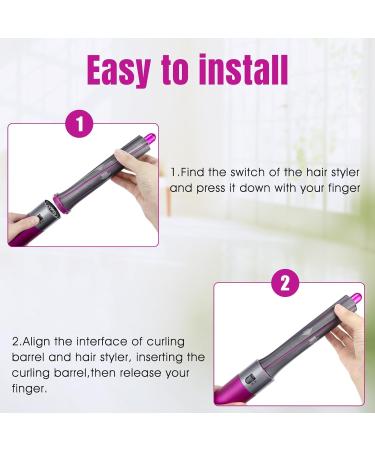 2 PCS 1.2 Inch/30MM Long Hair Curling Barrels Compatible hair tool for Dyson Airwrap Styler Accessories Accessories for Multiple Hair Styles Curling Ironr - Buy Online on GoSupps.com