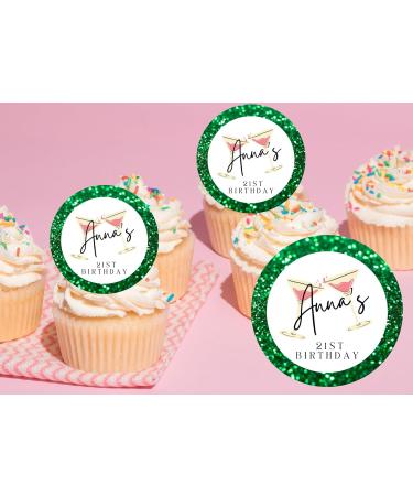 20 x EDIBLE BIRTHDAY personalised cupcake toppers wafer/icing uncut ANY AGE (wafer paper Gold) Gold Rice Paper - Buy Online on GoSupps.com