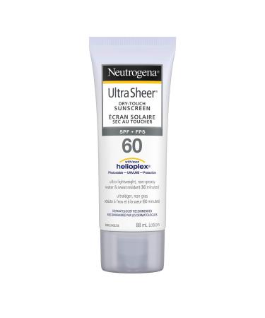 Neutrogena Sunscreen Dry Touch Non-Comedogenic & Water Resistant SPF 60 88mL Travel Size