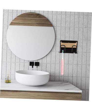 Cabilock 5-Piece Space Vanity Golden Wall Organizer - Black Shower Brush Toothbrush & Cup Holder for Bathroom - Buy Online on GoSupps.com