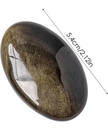 Obsidian Crystal | Meditation Reiki Energy Stone - Natural Tumbled Polished Crystals Stones Tiger Eye Oval Palm Pocket Stones Meditation Reiki Energy Stone - Buy Online on GoSupps.com