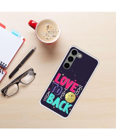 Romantic Silicone Shell for Samsung Galaxy S23 - 'Love You to the Moon and Back' Flexible TPU Cover - Buy Online on GoSupps.com