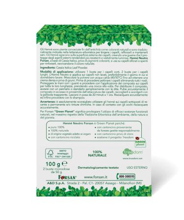 Buy Forsan Henna Neutrale Natural Herbal Hair Color for Beautiful Healthy Hair | Ship Worldwide - Buy Online on GoSupps.com
