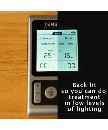 Rechargeable TENS 7000 Muscle Stimulator for Effective Pain Relief - Back, Nerve, Muscle Pain Relief - Buy Online on GoSupps.com