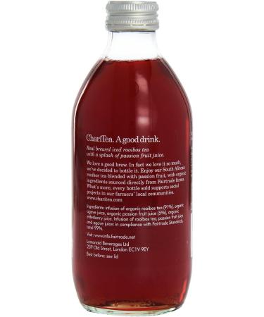  ChariTea Charitea Pack of 12 Iced Red Rooibos Teas with Passion Fruit 330ml - Buy Online on GoSupps.com