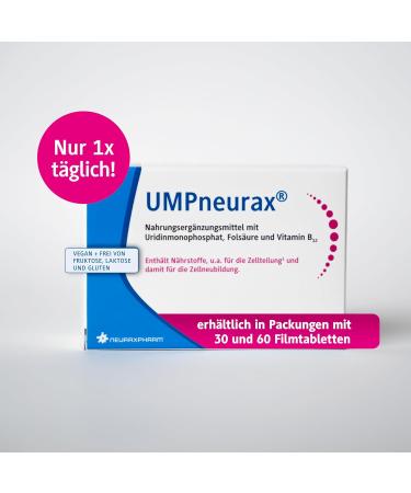 Umpneurax Dietary Supplements - Uridine Monophosphate Folic Acid & Vitamin B - Vegan & Gluten-Free - 60 Film-Coated Tablets for Cell Division & New Formation - Buy Online on GoSupps.com
