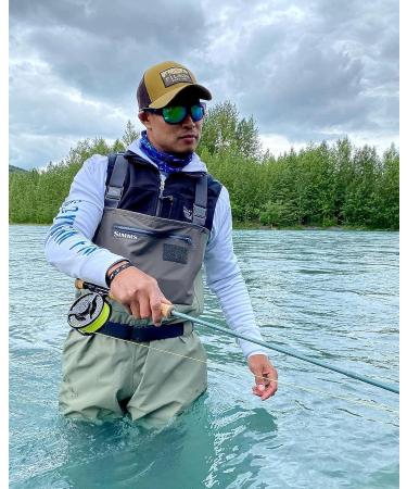 UPF 50+ Lightweight Performance Fishing Hoodie Shirt with Hood - Large, Arctic Blue - Buy Online on GoSupps.com