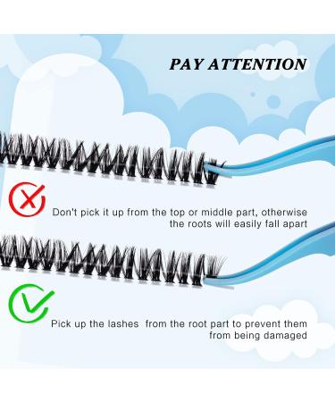 300 Pcs DIY Individual Lash Clusters | Volume Dramatic Look | C-14mm 50D | Self Application at Home - Buy Online on GoSupps.com