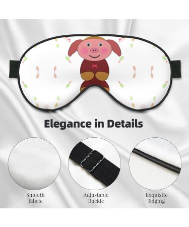 Happy Cartoon Pig Eye Mask - Soft Elastic & Adjustable Sleep Mask for Men & Women | Nighttime Comfort - Buy Online on GoSupps.com