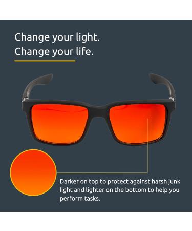 TrueDark Twilights Gradient Sunset Blue Light Blocking Glasses - Eye Strain Relief & Better Sleep for Men & Women - Perfect for Computer Gaming TV & Phone - Dave Asprey - Buy Online on GoSupps.com