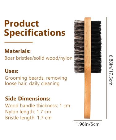 Buy Wooden Beard & Moustache Brush - Double-Sided Professional Shaving Accessories for Men - International Shipping Available - Buy Online on GoSupps.com