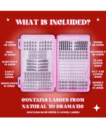375PCs Mixed Pack of THE MANHUA LASHES - 10 Styles of Individual False Eyelashes | Fairy Easy Steps Idol & Lower Lashes - Perfect for International Shipping - Buy Online on GoSupps.com