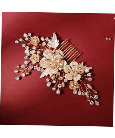 FRCOLOR 1pc comb wedding headpiece metal hairpin rhinestone hair pins weddings women decorative hairpi bridal hair slide women's hair clips Flower Shape Headwear decorate bride alloy pearl - Buy Online on GoSupps.com