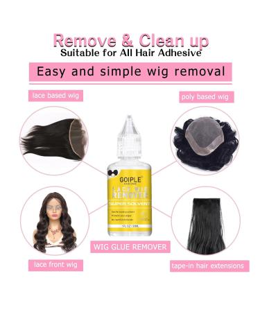 Strong Hold Wig Glue Set for Lace Front Wigs - 10pcs Lace Adhesive & Installation Kit with Remover Wig Band & Edge Control - Buy Online on GoSupps.com
