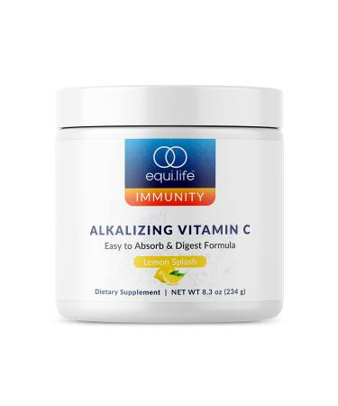 EquiLife - Alkalizing Vitamin C Powdered Immune Support Daily Supplement Rich in Calcium Magnesium & Potassium May Help Boost Energy Promotes Natural Moisture in Skin Easy-to-Use (8.3 oz)