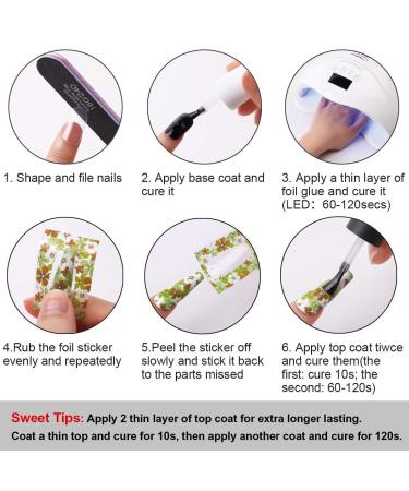 Buy Makartt Transfer Foil Nails Kit - Floral Pattern 10 Rolls for Nail Art DIY Decoration | Best Nail Foil Stickers for Creative Designs - Buy Online on GoSupps.com