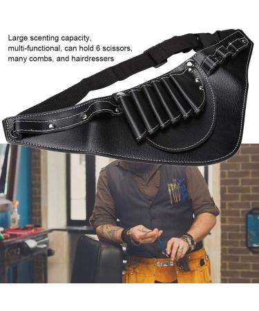 Hairdressing Bag Leather Hairdressing Scissors Pouch PU Leather Barber Shears Bag With Waist Shoulder Belt Hair Stylist Shears Comb Tools Pouch Holder (Black) - Buy Online on GoSupps.com