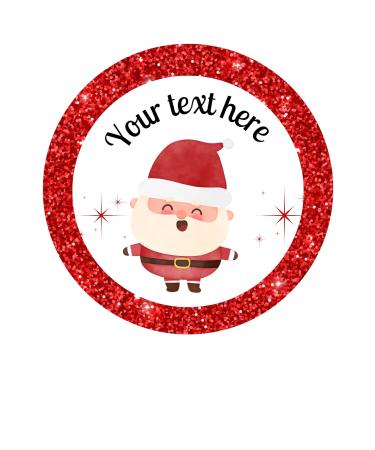7.5" Edible personalised Christmas Round Cake Topper Wafer/Icing - UNCUT - 4 (wafer paper) Rice Paper
