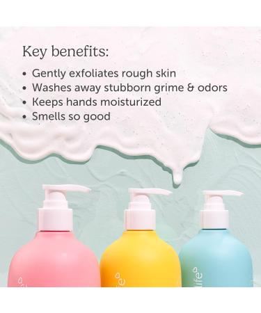 Nectar Life Exfoliating Hand Wash 14oz - Moisturizing Soap with Volcanic Pumice Jojoba Oil & Shea Butter | Ocean Breeze Scent | Buy Internationally - Buy Online on GoSupps.com