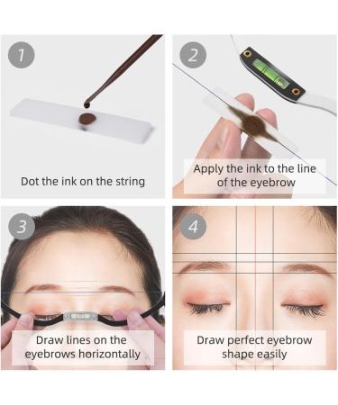 Professional Eyebrow Measuring Line with Thread - Silver Bead Mapping Tool for Microblading - Buy Online on GoSupps.com