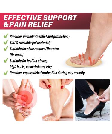 WLLHYF 3 Pairs Metatarsal Pads - Non-Slip Ball of Foot Cushions for High Heels - Reusable Gel Inserts for Foot Pain Relief - Skin Color, Black, Transparent - Buy Online on GoSupps.com