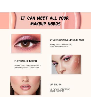 Ammiy Professional 18-Piece Makeup Brush Set with PU Leather Bag - Champagne Pink - Buy Online on GoSupps.com