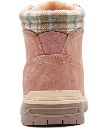 AnjouFemme Women's Waterproof Hiking Boots - Lightweight Outdoor Ankle Boots for Winter Walking and Backpacking - Pink, Size 8 - Buy Online on GoSupps.com