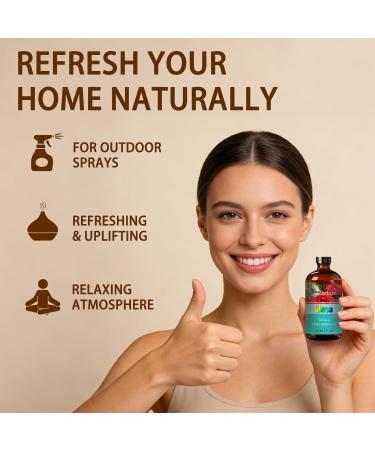 Cherry Essential Oil 4 Fl Oz and Rose Essential Oil 4 Fl Oz - Cherry & Rose Oil for Diffuser Aromatherapy Home Fragrance Skin & Hair Care DIY Candle & Soap Making Yoga - Buy Online on GoSupps.com