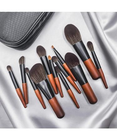 Velony Vacay 12 Pcs Mini Travel Makeup Brush Set with Case - Travel Brush Set for Loose Powder, Contour, Blush, Concealer, Eyeshadow, Brow - Tool Kit - Buy Online on GoSupps.com