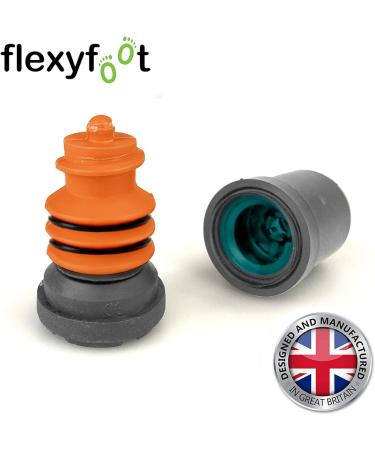 Flexyfoot Grey 25mm Shock Absorbing Crutch Ferrule - Improved Grip, Safety, and Comfort - Available in Various Sizes and Colours - Buy Online on GoSupps.com