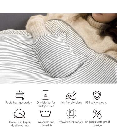 ANGGREK Electric Blanket - Double-Sided USB Washable Cat-Shaped Throw for Office | Cozy Gray Electric Blanket for All Seasons - Buy Online on GoSupps.com