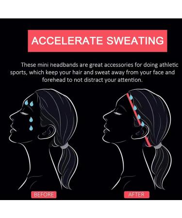 Non-Slip Elastic Sports Front Belts 5 Pack Hair Bands for Running Cycling Training & Yoga | Unisex Design - Buy Online on GoSupps.com