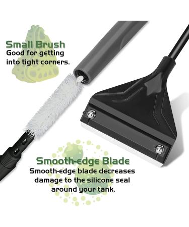 NEPTONION 24.5 Professional Algae Scraper - Aquarium Blade Cleaner with 10 Replaceable Blades - Large Size (L) - Ideal for Tanks Over 30 Gallons - Buy Online on GoSupps.com