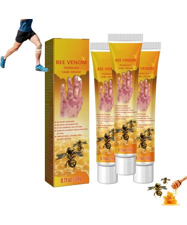 Kfvbbt Youth Bee Venom Psoriasis Treatment Cream New Zealand Bee Venom Professional Psoriasis Treatment Cream Soothing and Moisturizing Psoriasis Treatment Cream for All Skin Types (Color : 3pcs)