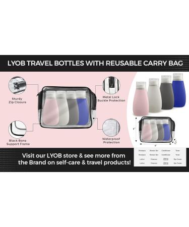 LYOB Leak Proof Silicone Refillable Travel Squeeze Bottles 3oz (90ml) - TSA Approved Toiletry Containers (4-Pack) - Buy Online on GoSupps.com