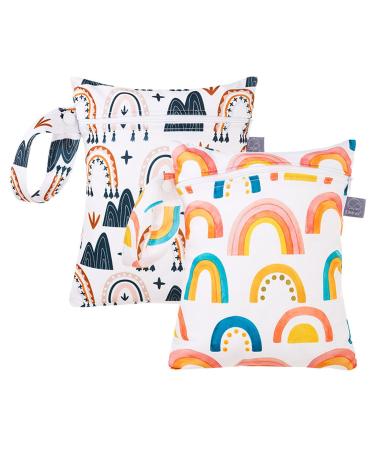 Maeau 2 pieces Wetbags for cloth diapers diaper bag diaper bag baby wetbag organizer bags nasstocks kindergarten wet bag reusable wetbag washable gym bag 18 * 25cm pattern 5